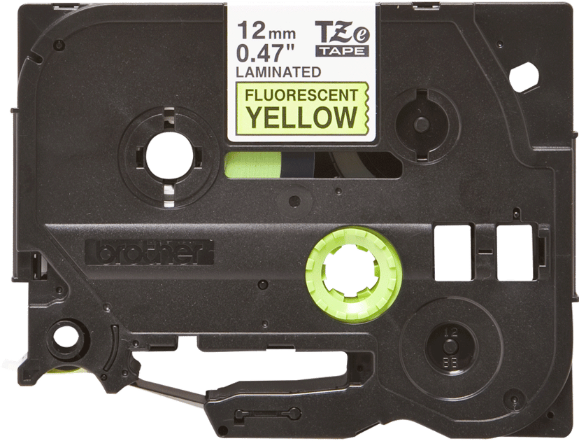 Brother Tape 12mm TZe-C31 Svart/Neon Gul
