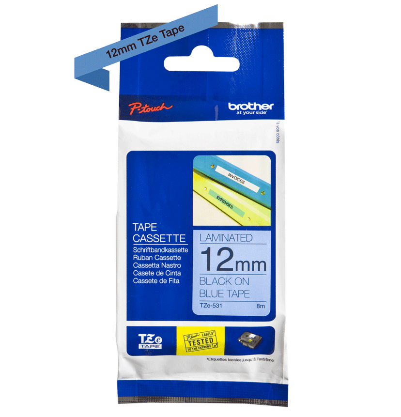 Brother Tape 12mm TZe-531 Musta/Sininen