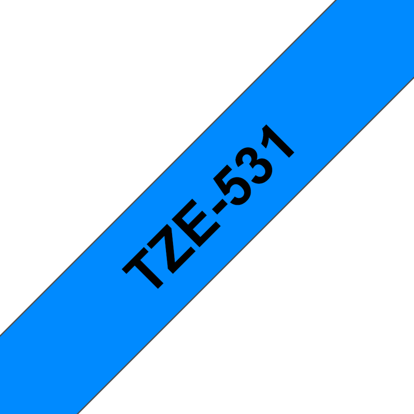 Brother Tape 12mm TZe-531 Zwart/Blauw