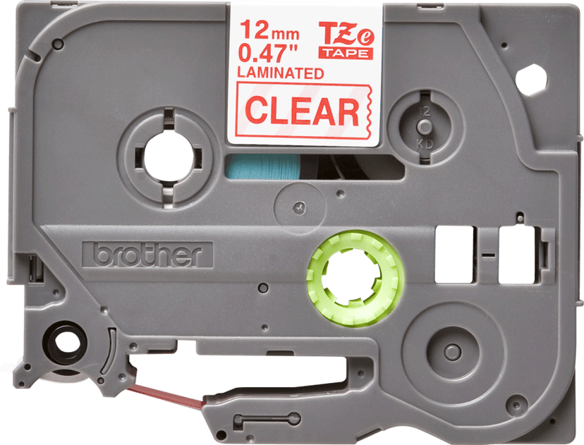 Brother Tape 12mm TZe-132 Röd/Transparent