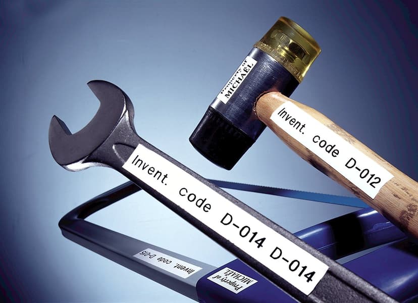 Dymo Tape D1 19mm Musta/Valkoinen Joustava