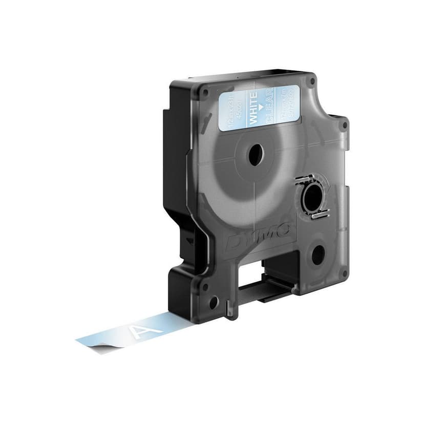 Dymo Tape D1 12mm Wit/Transparant