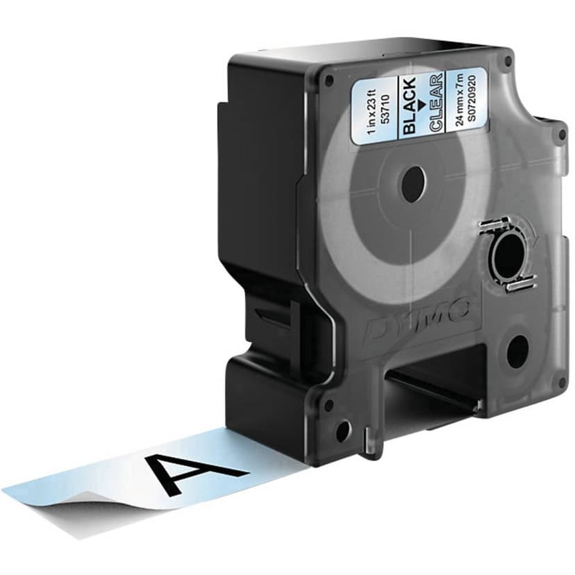 Dymo Tape D1 24mm Svart/Gjennomsiktig