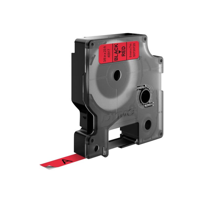 Dymo Tape D1 9mm Svart/Rød