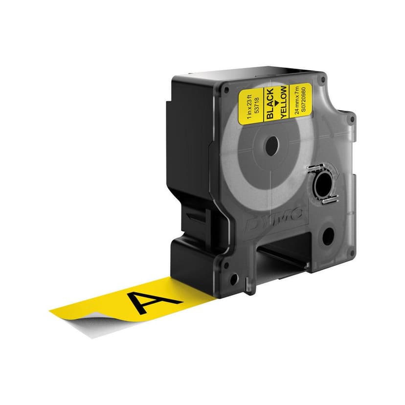 Dymo Tape D1 24mm Svart/Gul