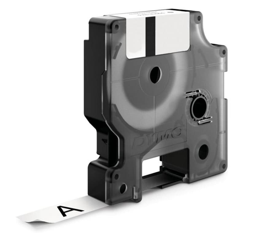Dymo Tape RhinoPRO Självlaminerande Vinyl 24mm Svart/Hvit