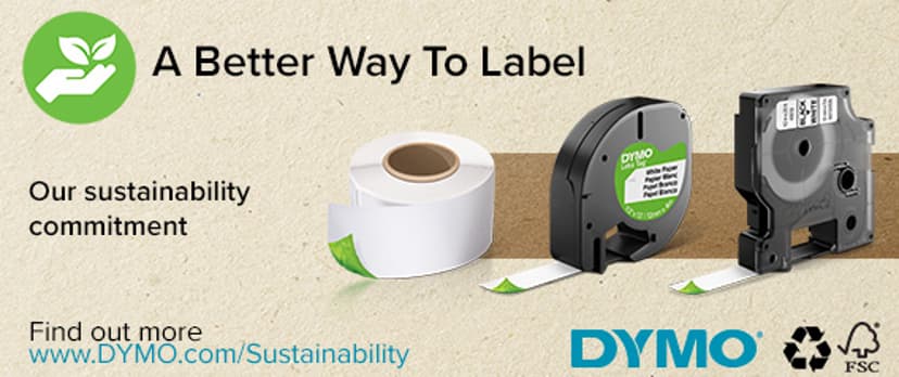 Dymo Tape D1 24mm Zwart/Rood
