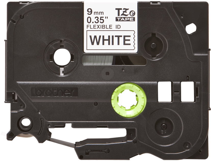 Brother Tape TZE-FX221 9mm Svart/Vit Flexible