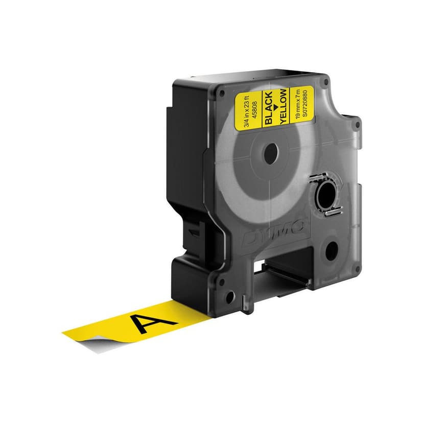 Dymo Tape D1 19mm Svart/Gul