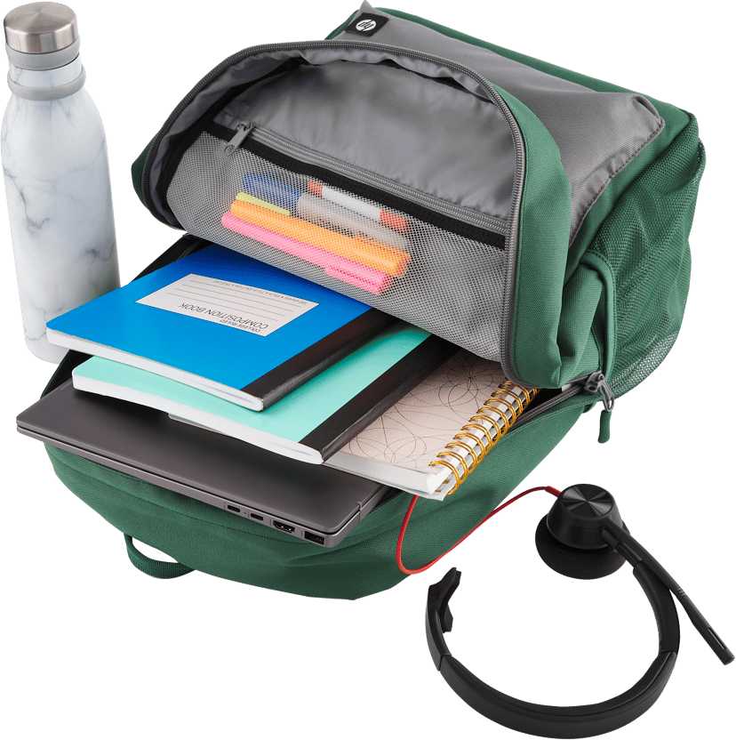 HP Campus Backpack, groen 15.6" Grijs, Groen