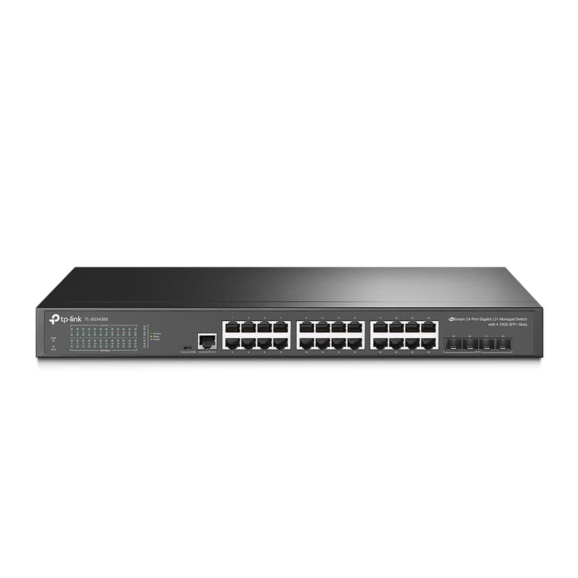 TP-Link JetStream TL-SG3428X verkkokytkin Hallittu L2+/L3 Gigabit Ethernet (10/100/1000) 1U musta