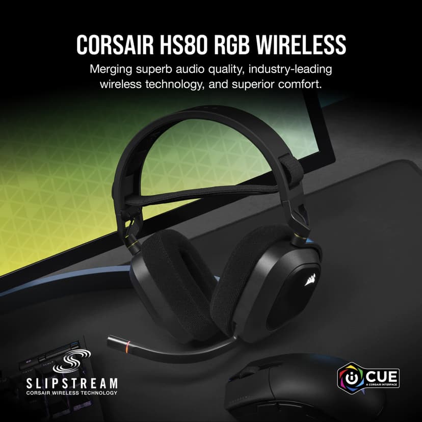 Corsair HS80 RGB Wireless Headset Musta