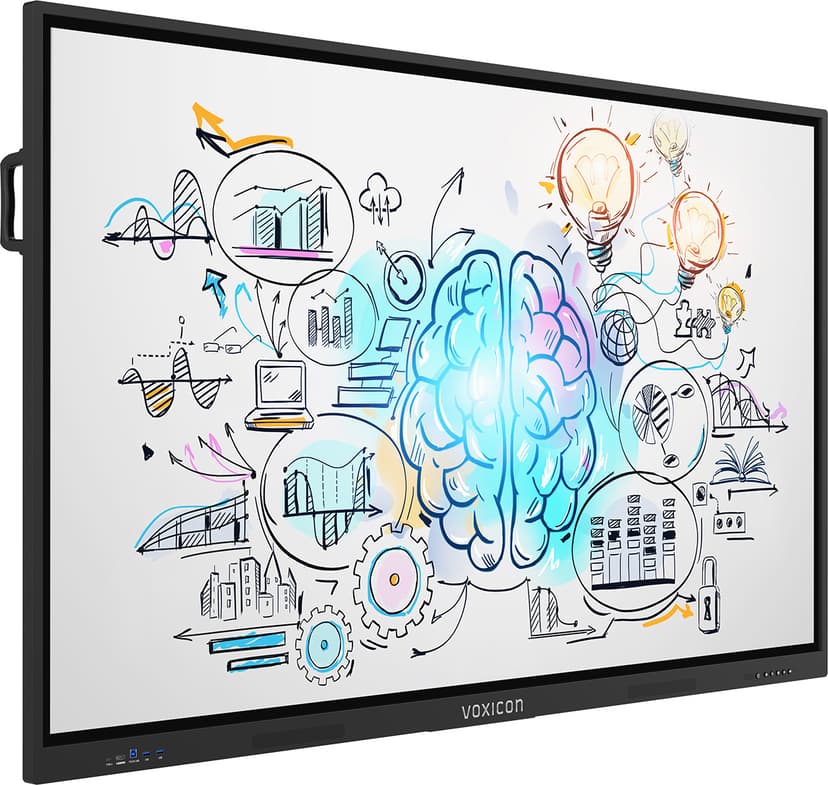Voxicon Digital Whiteboard 65" 350cd/m² Musta