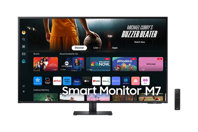 Samsung Smart Monitor M7 M70D - (Fyndvara klass 2) 43" 3840 × 2160pixels VA 16:9 60Hz