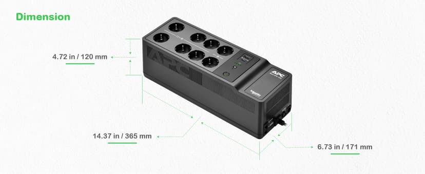 APC Back-ups Be1050g2-gr 1050va/600w 8xoutlets