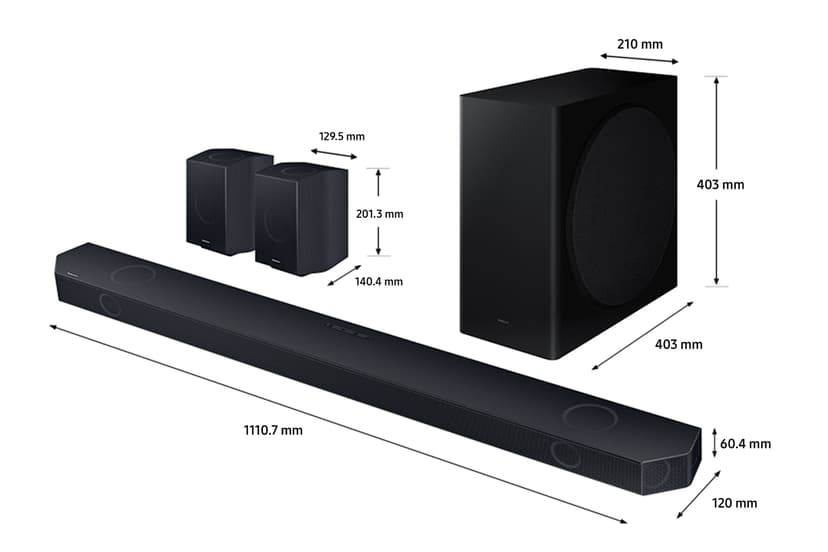 Samsung HW-Q935D 9.1.4 Soundbar Svart, Titan