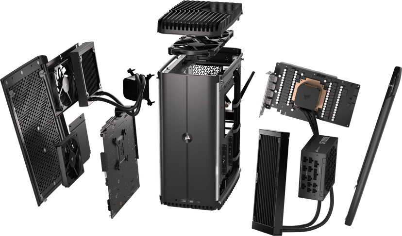 Corsair ONE i500 - (Fyndvara klass 2) Intel Core i7 32GB 1000GB RTX 4070 Super