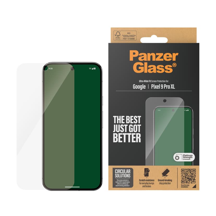 Panzerglass Ultra-Wide Fit skärmskydd Google Pixel 9 Pro XL