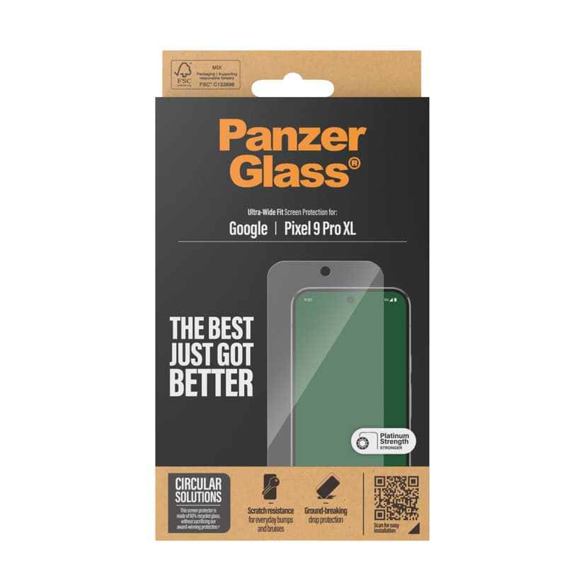 Panzerglass Ultra-Wide Fit skärmskydd Google Pixel 9 Pro XL