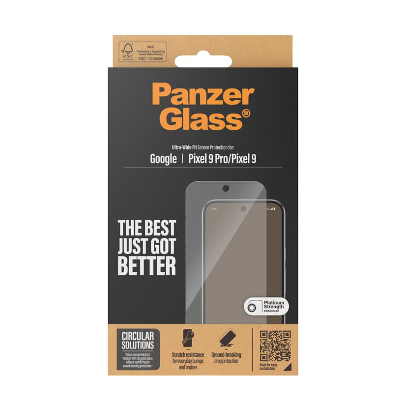 Panzerglass Ultra-Wide Fit Google Pixel 9, Google Pixel 9 Pro