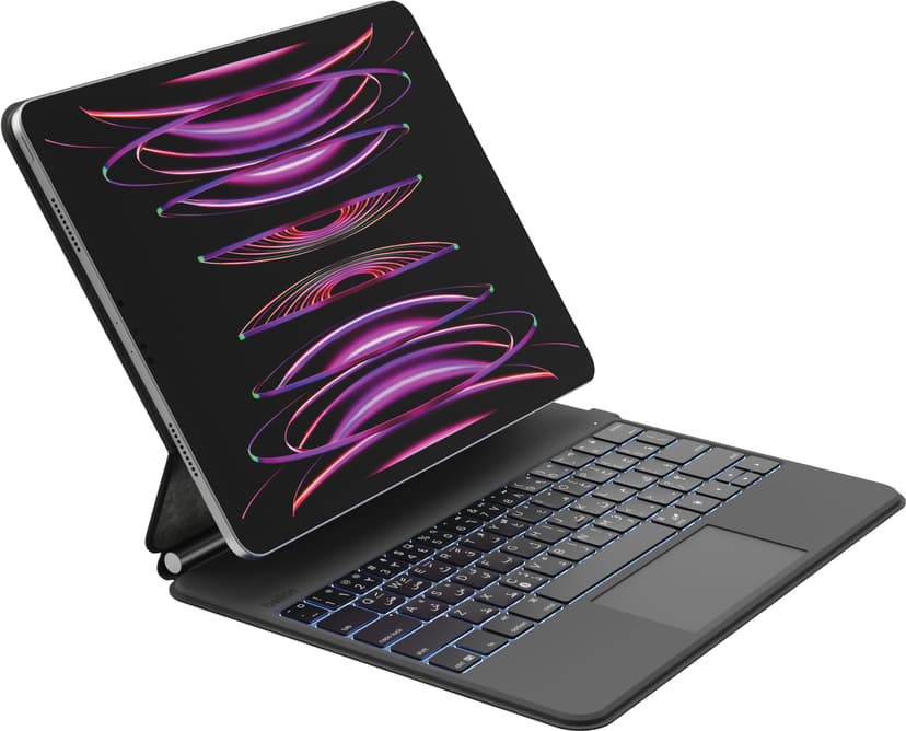 Belkin Magnetic Keyboard Folio iPad Air 13" (2024), iPad Pro 12.9" 3rd gen, iPad Pro 12.9" 4th gen, iPad Pro 12.9" 5th gen, iPad Pro 12.9" 6th gen Nordisk Sort