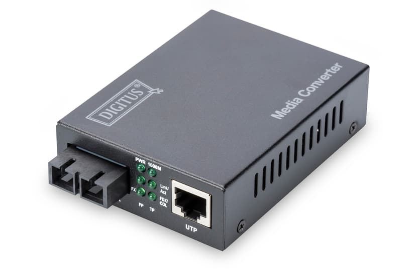 Digitus DN-82121-1 nettverksmediakonverterer 1000 Mbit/s 1310 nm Enkeltmodus Sort