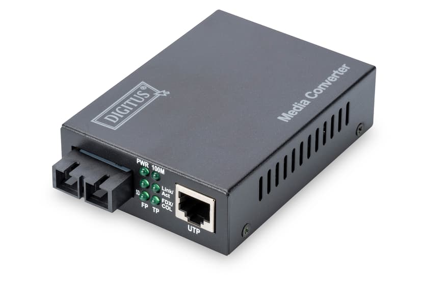 Digitus DN-82021-1 mediakonverterare för nätverk Intern 1310 nm Enkelläge Svart