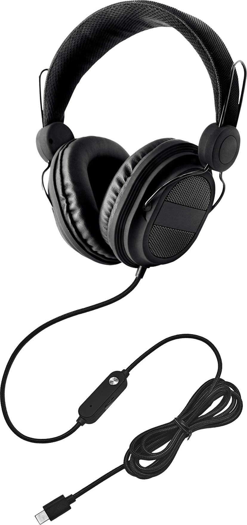Voxicon Over-Ear Headphone 822C Stereo USB-C Svart