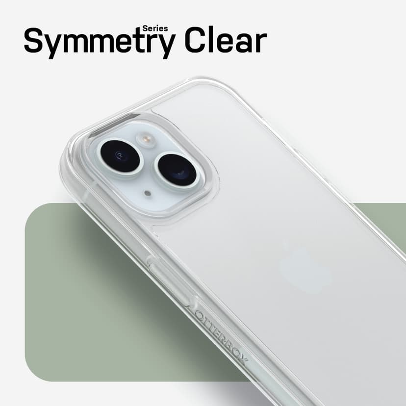 Otterbox Symmetry Clear iPhone 13, iPhone 14, iPhone 15 Läpinäkyvä