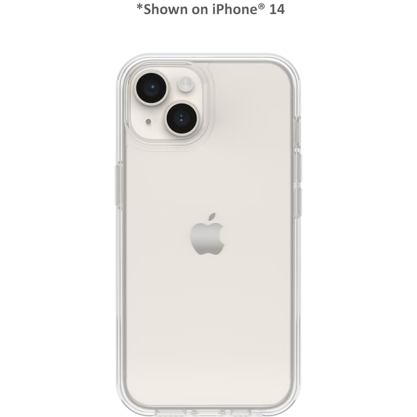 Otterbox Symmetry Clear iPhone 13, iPhone 14, iPhone 15 Läpinäkyvä