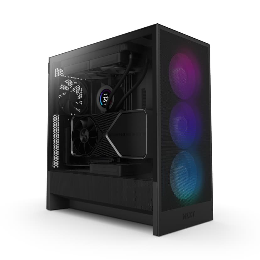 NZXT H5 Flow RGB (2024) Midi Tower Svart (CC-H52FB-R1)
