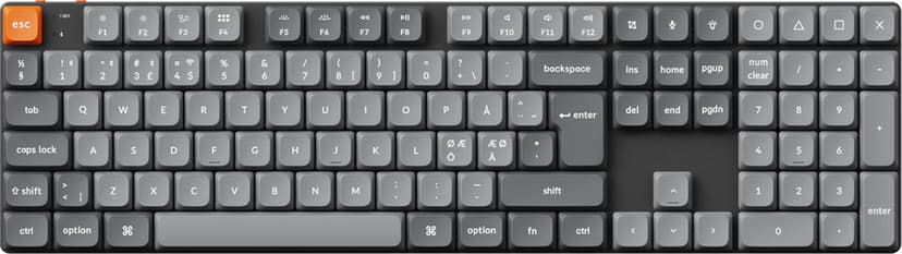 Keychron K5 Max - Low profile Gateron Brown Langallinen & langaton Gateron Low Profile 2.0 Brown Pohjoismainen