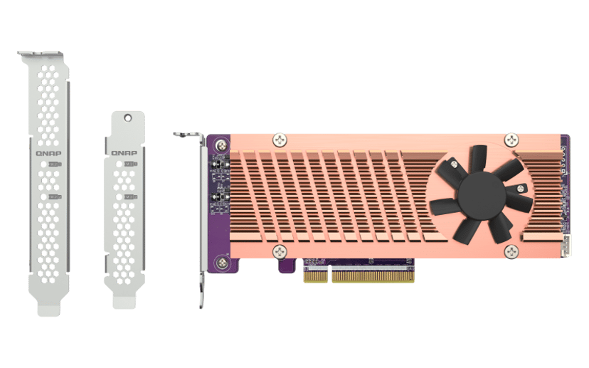 QNAP Dual m.2 22110/2280 PCIe X8 Nvme SSD Expansion Card