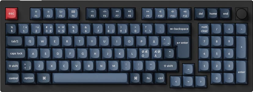 Keychron V5 Max - Gateron Jupiter Red Trådbunden och trådlös Gateron Jupiter Red Nordisk