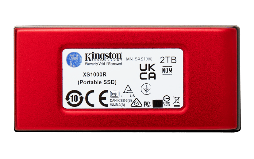 Kingston XS1000 2TB  Portable SSD USB-C Rød