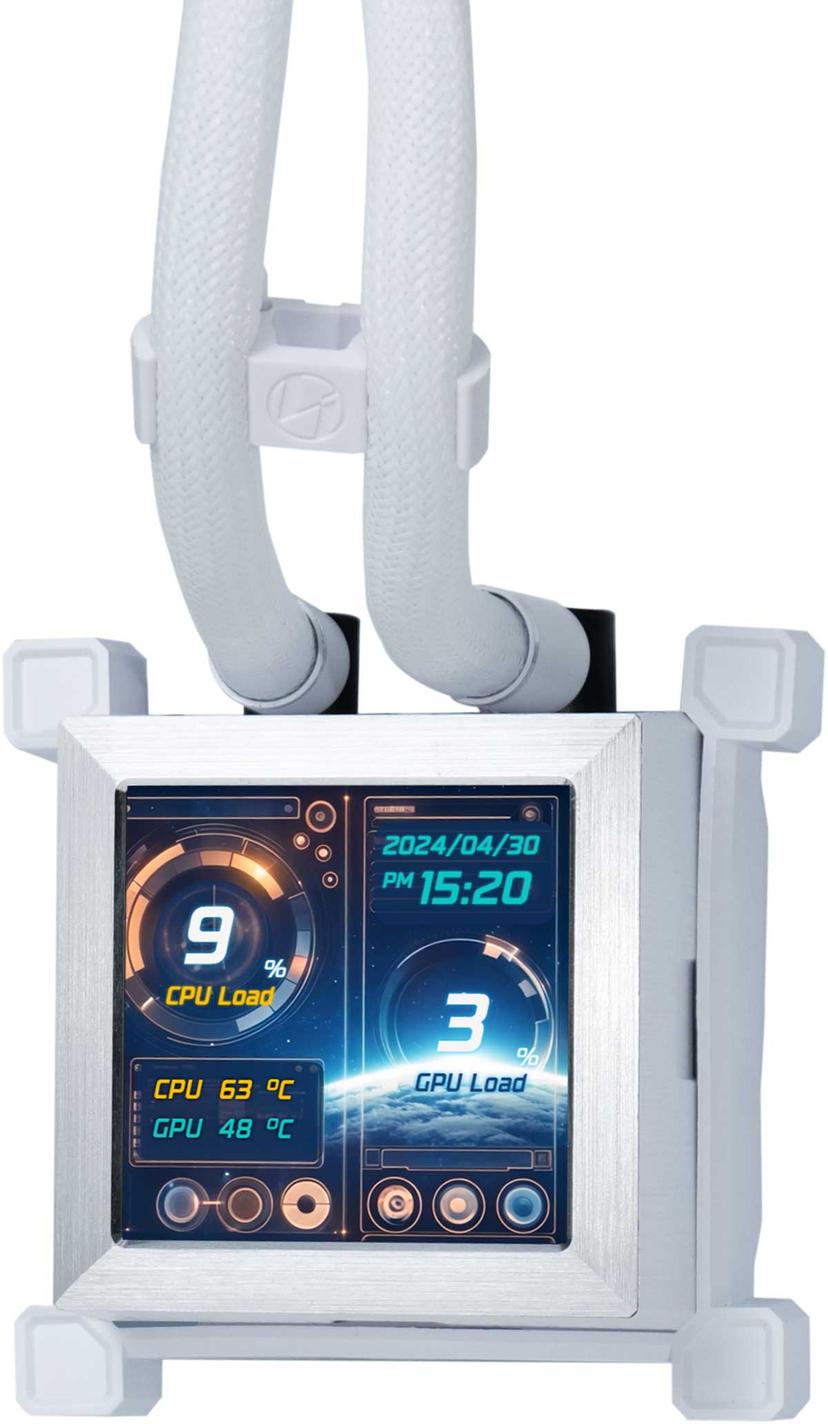 Lian-Li Hydroshift LCD 360R AiO -nesteenjäähdytin Valkoinen