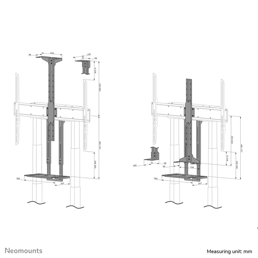 Neomounts Neomounts MOVE - AFL-875BL1 Videobar en multimedia kit