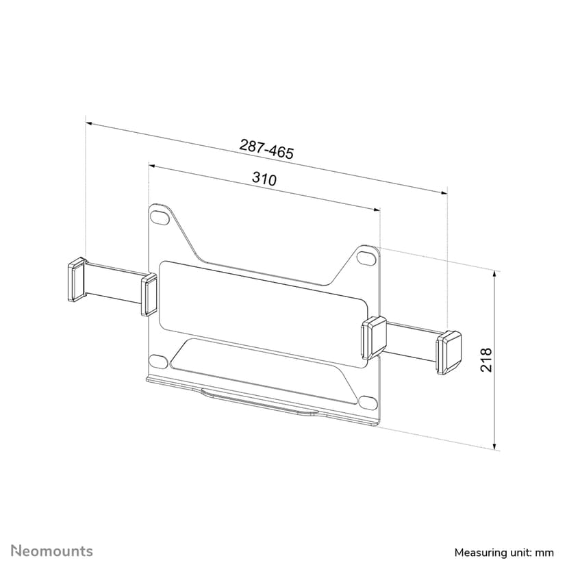 Neomounts NEXT - ADS20-425BL1 - Laptophouder voor 11,6-17,3" laptops