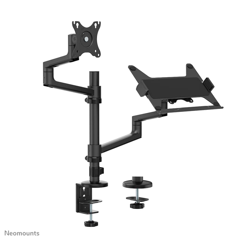 Neomounts NEXT Lite - DS20-425BL2 - Dual Monitorarm - 17-27" scherm en 11,6-17,3" laptop