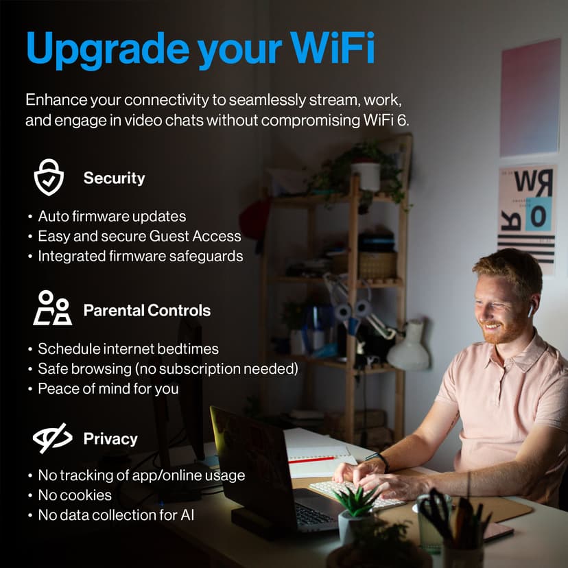 Linksys Velop Micro 6 Dual Band Mesh WiFi 6 Router 3-Pack