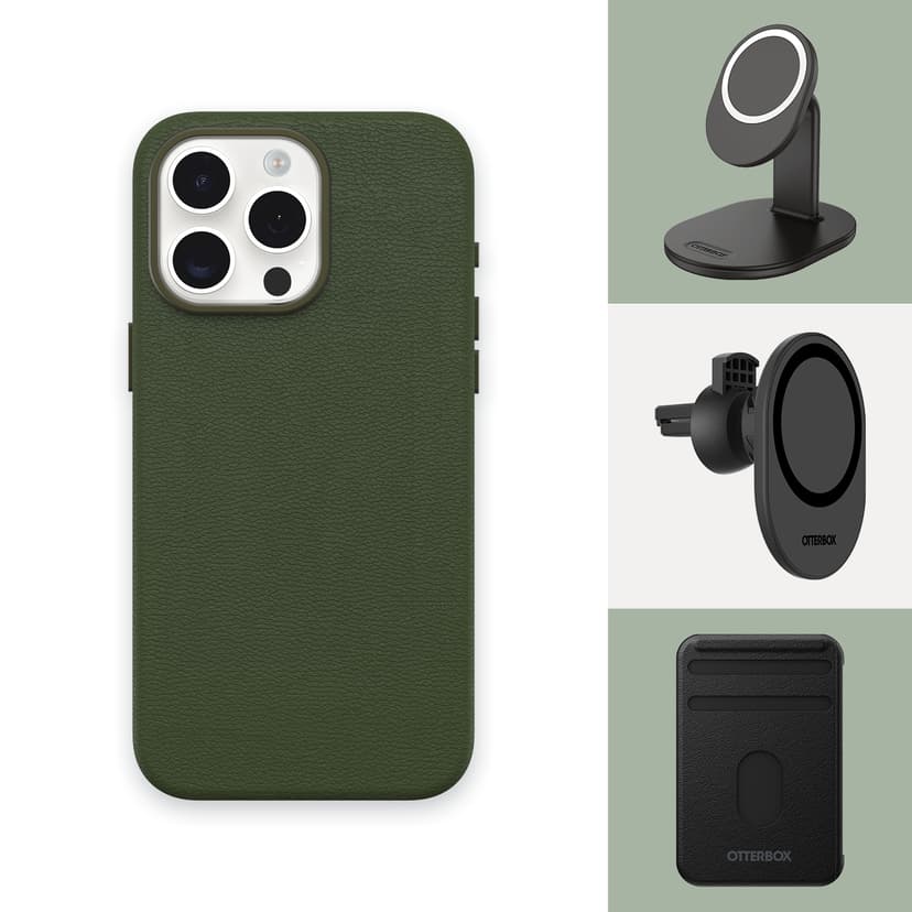 Otterbox Symmetry Series Cactus Leather MagSafe iPhone 15 Pro Max Grön