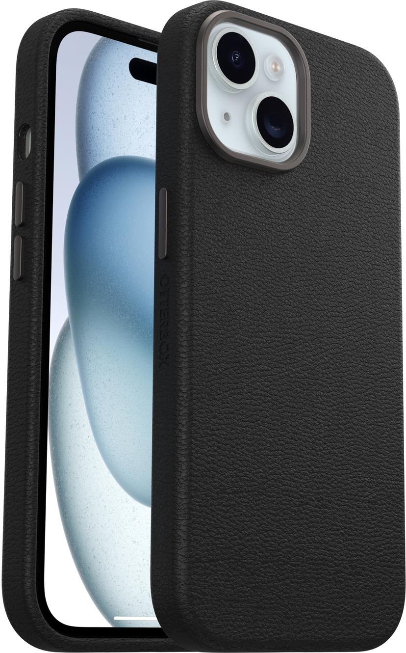Otterbox Symmetry Series Cactus Leather MagSafe iPhone 15 Svart