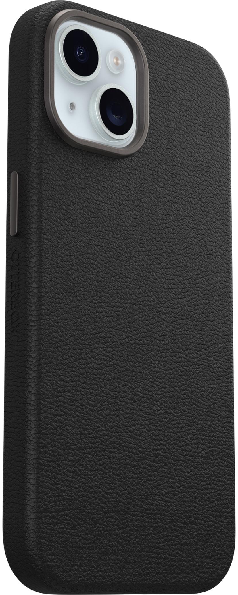 Otterbox Symmetry Series Cactus Leather MagSafe iPhone 15 Svart