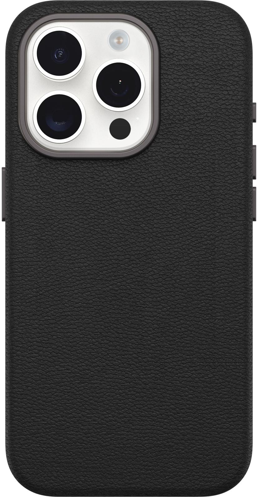 Otterbox Symmetry Series Cactus Leather MagSafe iPhone 15 Pro Musta