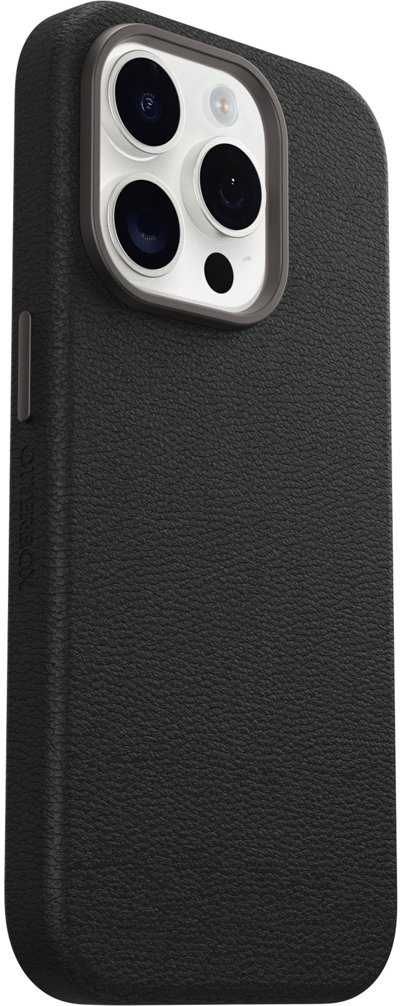 Otterbox Symmetry Series Cactus Leather MagSafe iPhone 15 Pro Musta