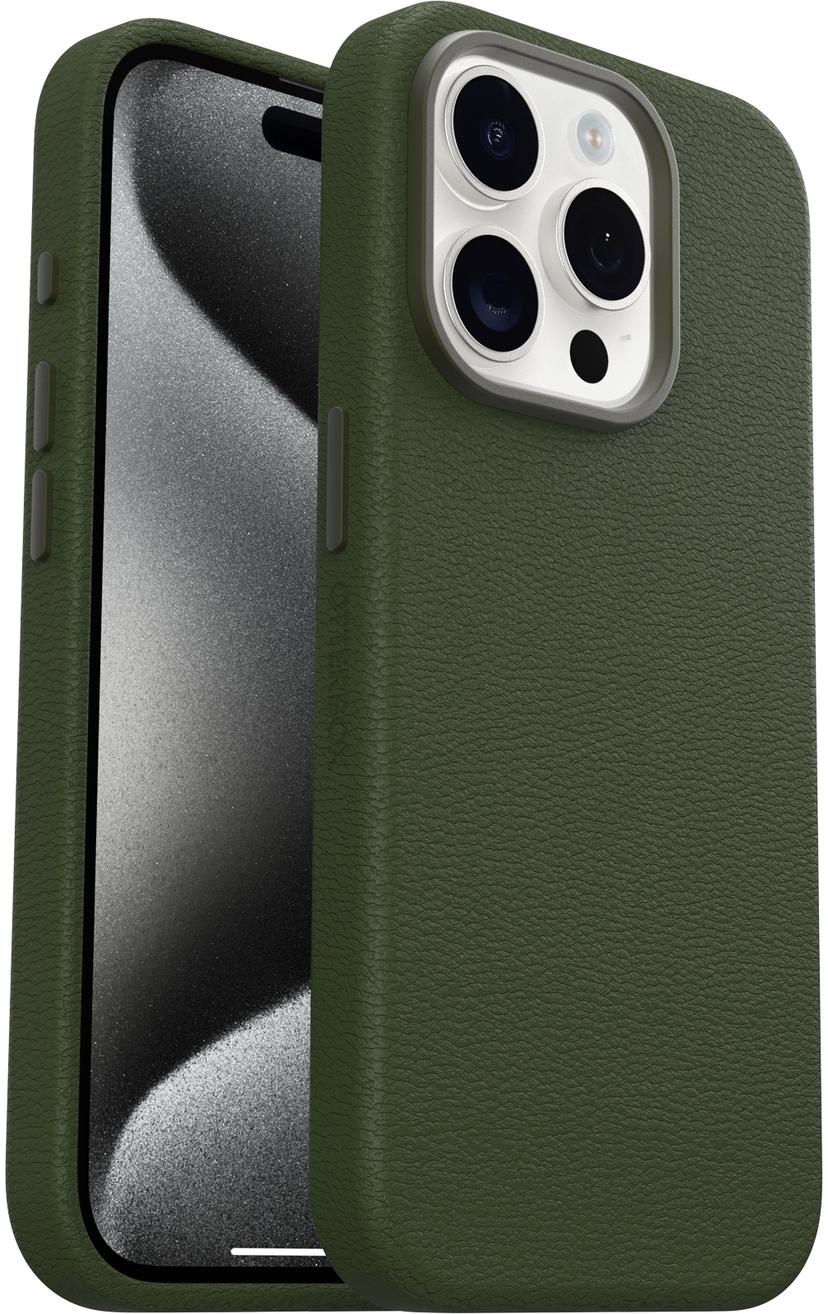 Otterbox Symmetry Series Cactus Leather MagSafe iPhone 15 Pro Grön