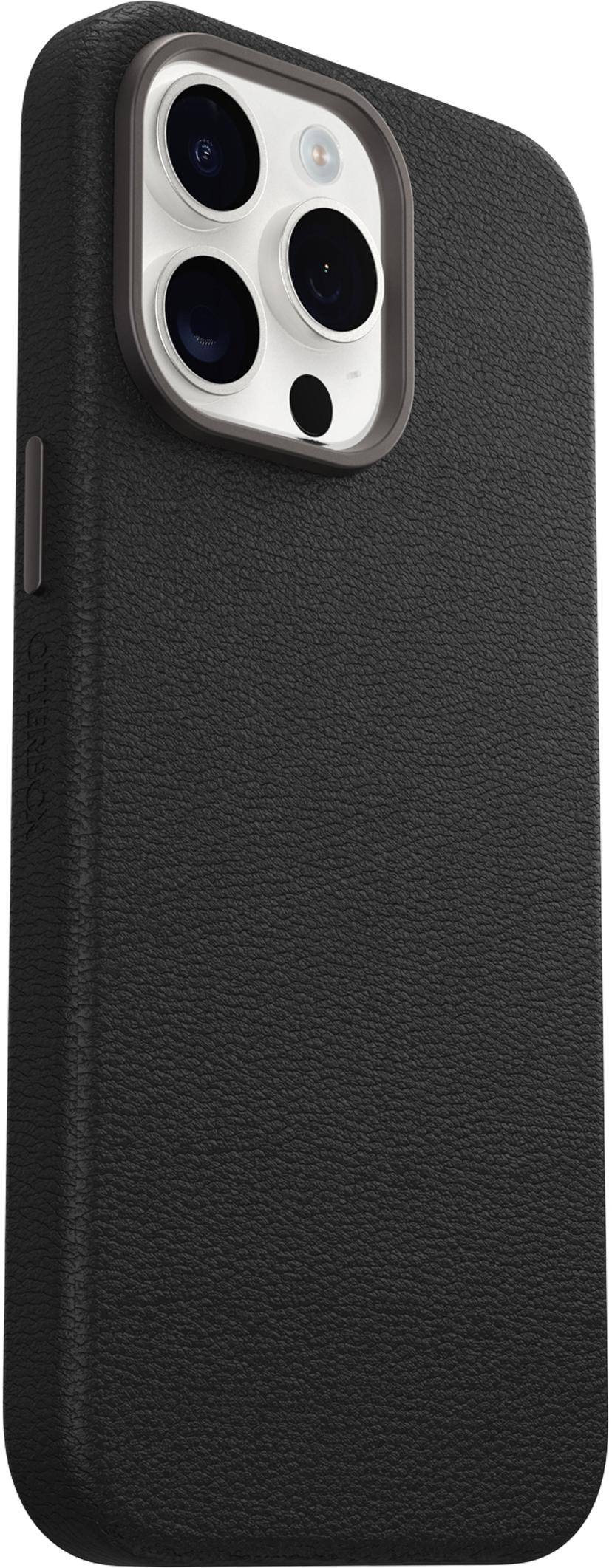 Otterbox Symmetry Series Cactus Leather MagSafe iPhone 15 Pro Max Svart