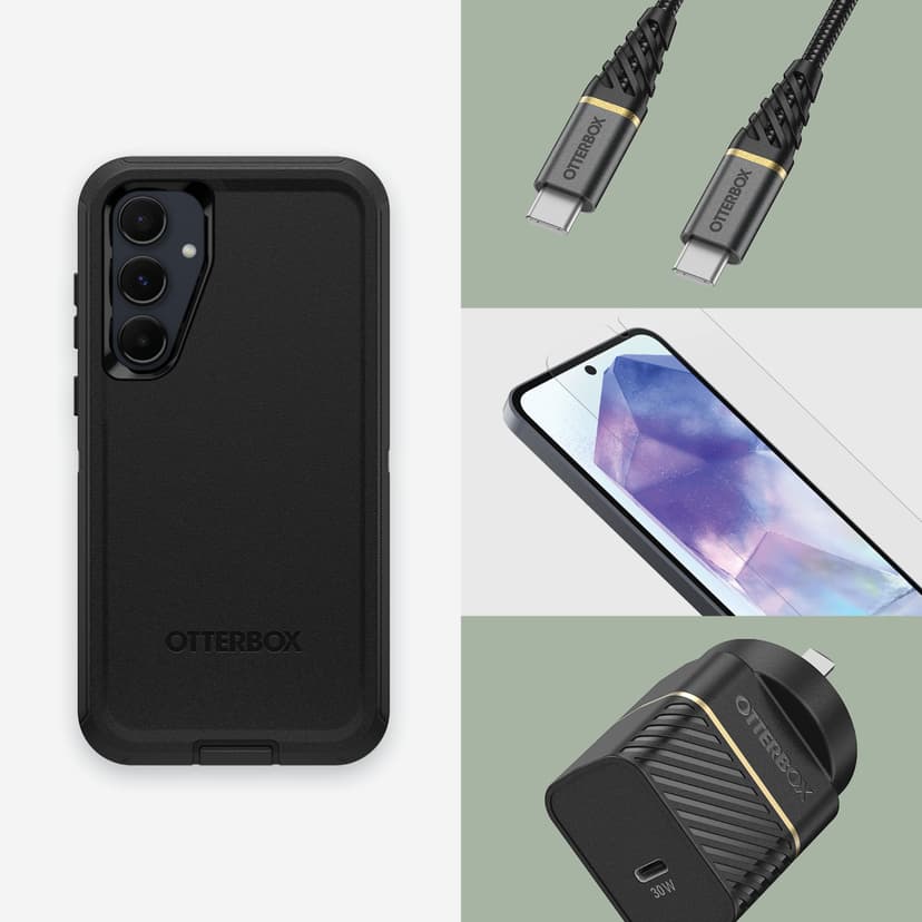 Otterbox Defender Samsung Galaxy A55 5G Zwart