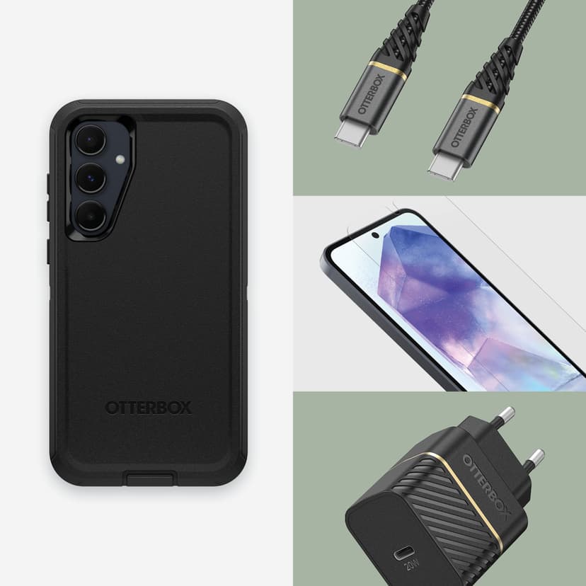Otterbox Defender Samsung Galaxy A55 5G Zwart