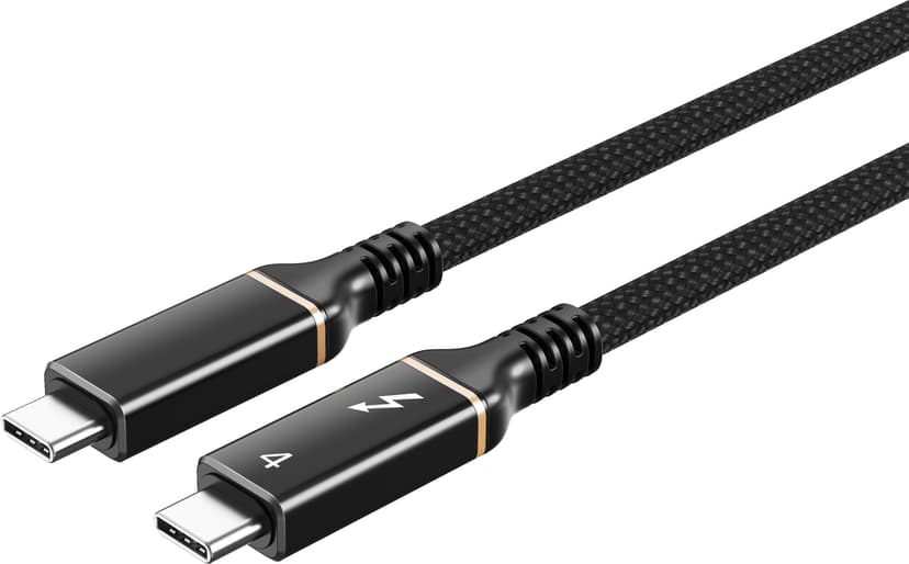 Direktronik USB4 USB-C 40Gbps 100W 0.8m USB-C USB-C Musta